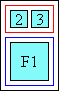 Diagram of ruby character layout in horizontal mode