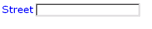 An average-looking text entry form control. The title, 'street' has been automatically aligned to the left