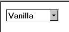 a collapsed pull-down list; Vanilla is selected